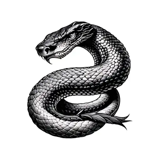 Virgo fire snake femine tattoo design idea