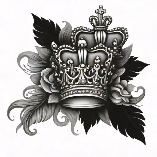 queen crown and king crown tattoo design idea