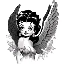 Betty Boop Angel tattoo design idea