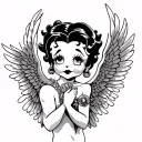Betty Boop Angel tattoo design idea