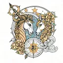 Sagittarius and capri Leo tattoo design idea