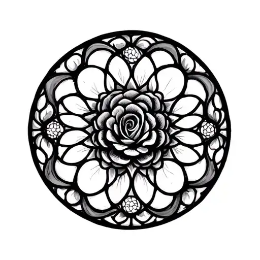 Rose Window tattoo design idea