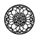 Rose Window tattoo design idea