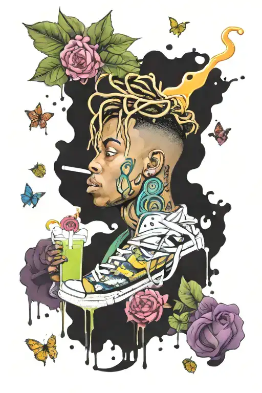 juice wrld 999 tattoo design idea