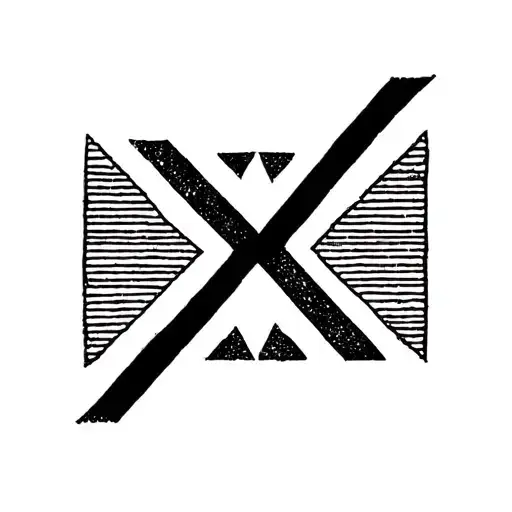 letter X and Λ tattoo design idea
