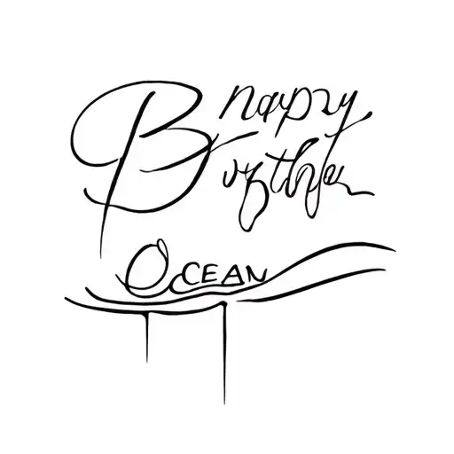 tattoo on quad ocean for brother passed away with area for birthday  tattoo design idea