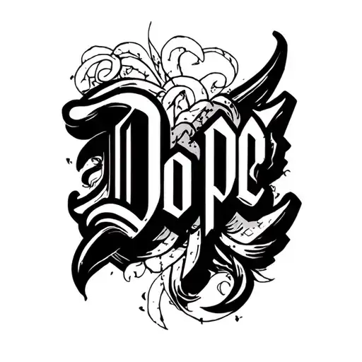 "Dope" Two Word Ambigram Generator tattoo design idea