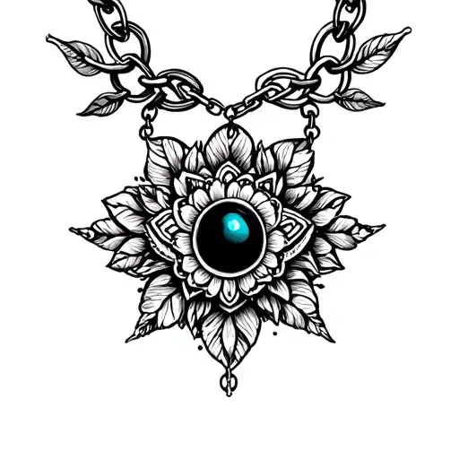 Necklace tattoo design idea
