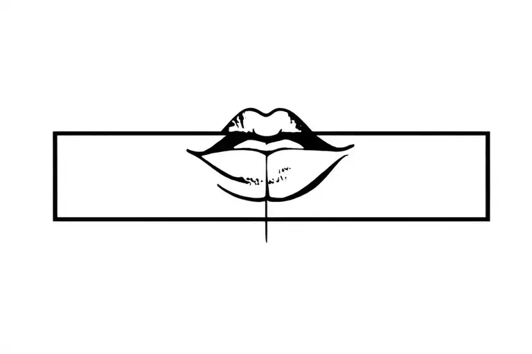 lips tattoo design idea