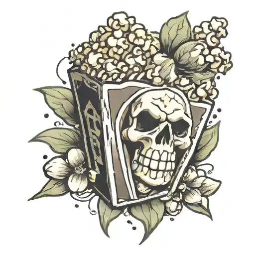 single popcorn kernel tattoo design idea