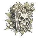 single popcorn kernel tattoo design idea
