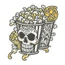 single popcorn kernel tattoo design idea
