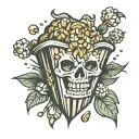 single popcorn kernel tattoo design idea