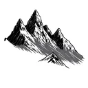 3 Peaks tattoo design idea