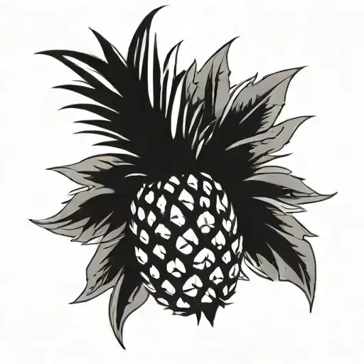 Pineapple tattoo design idea