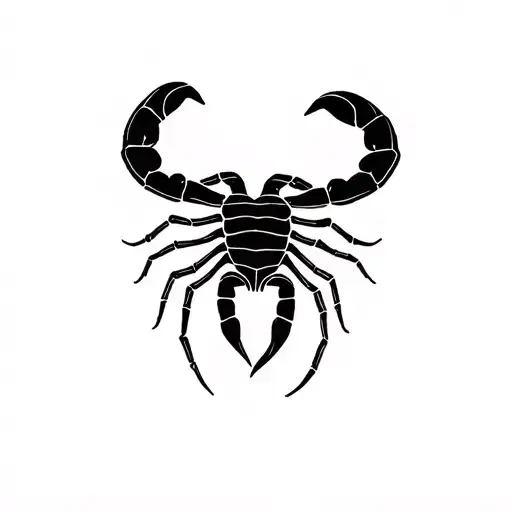 scorpion heart tattoo design idea