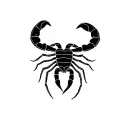 scorpion heart tattoo design idea