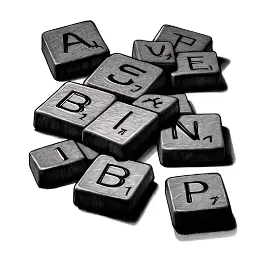 Scrabble Tile tattoo design idea