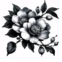 Flowers with branch that wraps around the shoulder, exactly like almond blossom tree by Van Gogh tattoo design idea