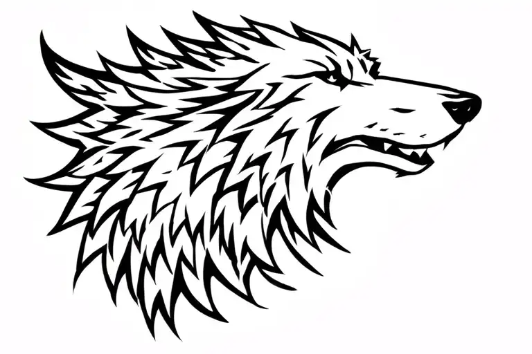 Hood AND THE wolf tattoo design idea