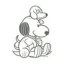 snoopy and dora explorer tattoo design idea