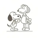 snoopy and dora explorer tattoo design idea
