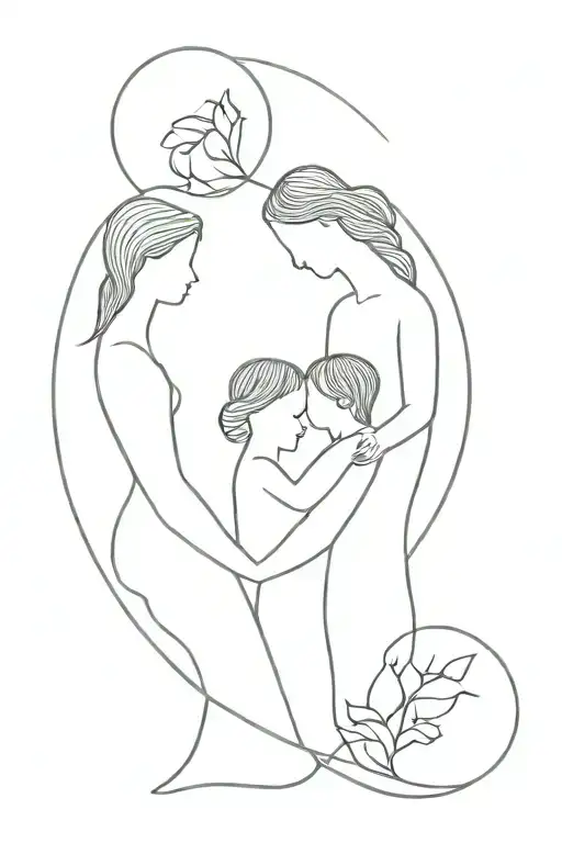 memorial for 3 siblings  tattoo design idea