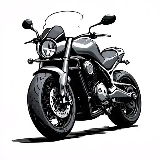 Adventure Motorcycle tattoo design idea