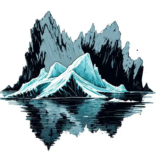iceberg tattoo design idea