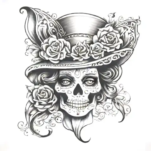 the catrina tattoo design idea