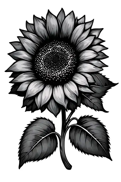 the name melissa with a sunflower growing tattoo design idea