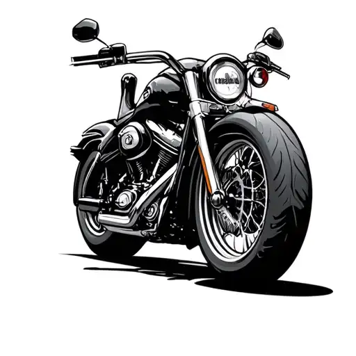 Harley davidson motorcycle tattoo design idea