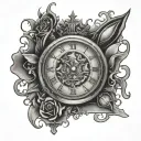 knowledge is power and time is king tattoo design idea