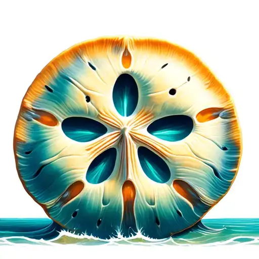 sand dollar tattoo design idea