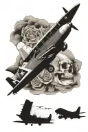Incorporate the names; Karin, Jacob, Ethan, Nathan. Irish heritage. Plane. Earth tattoo design idea