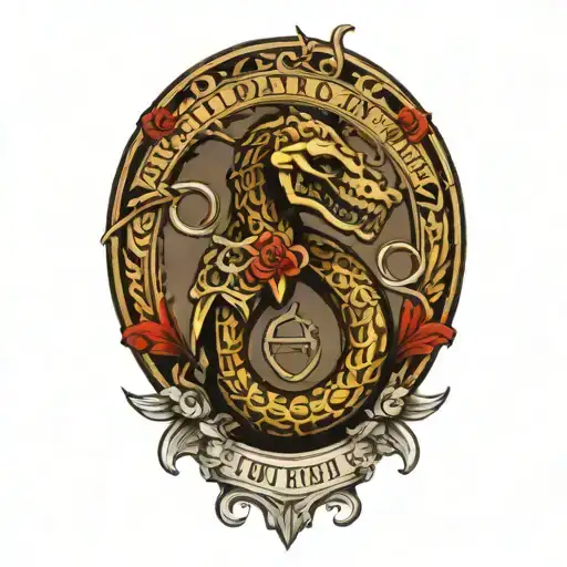 don't tread on me flintlock pistols tattoo design idea