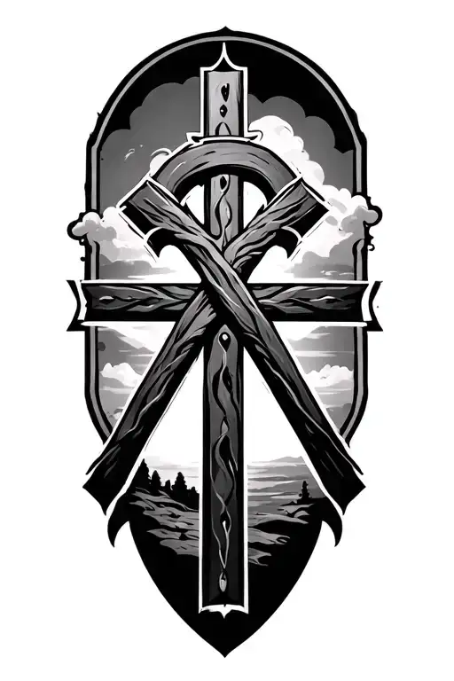 crossroads tattoo design idea