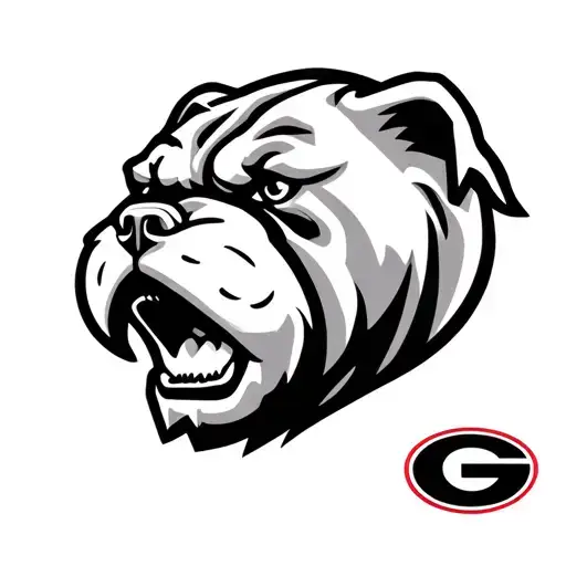 Georgia bulldogs mascot combined tattoo design idea