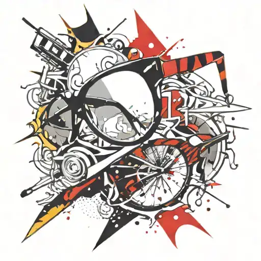 sunglass and sun shining tattoo design idea