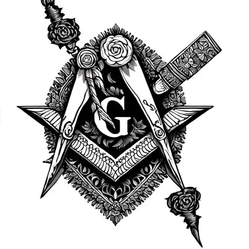 Hindu free mason tattoo design idea
