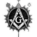 Hindu free mason tattoo design idea
