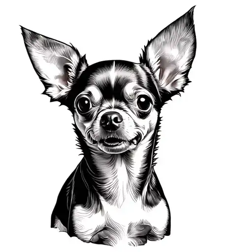 chihuahua dog tattoo design idea