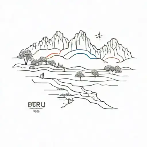 Peru Brittany landscape tattoo design idea