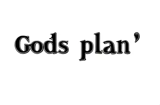 "Gods plan " tattoo design idea