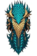Dragonscale armor tattoo featuring stormlight archive stonewards logo tattoo design idea