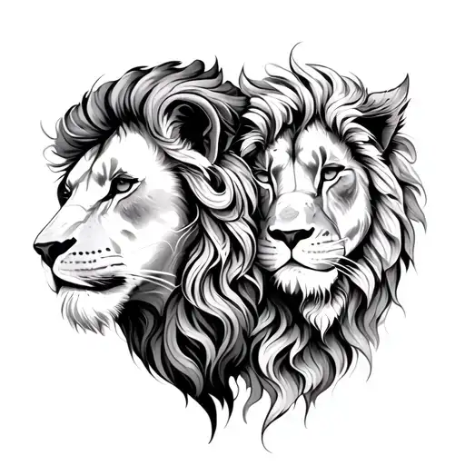 Gemini And Leo tattoo design idea