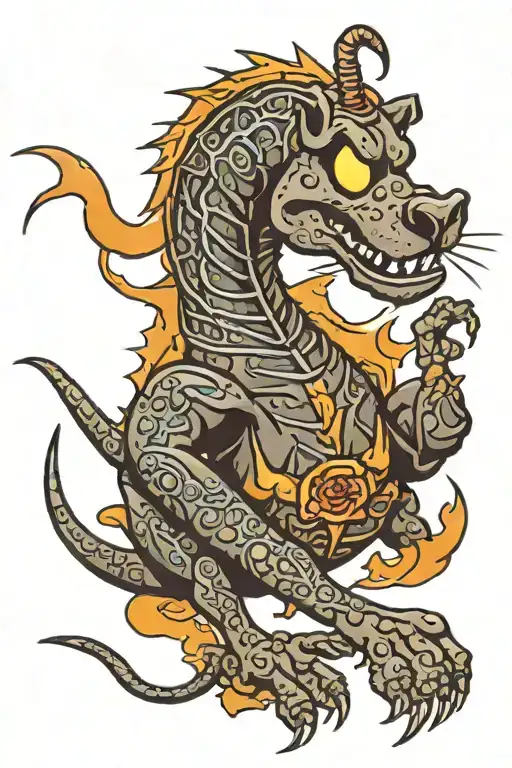 Scooby Doo black scorpion tattoo design idea