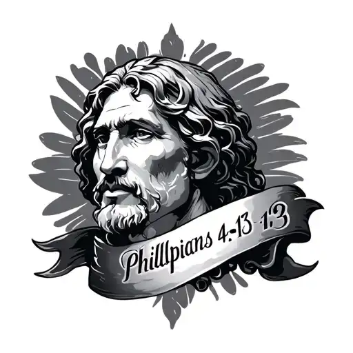 Philippians 4 13 tattoo design idea