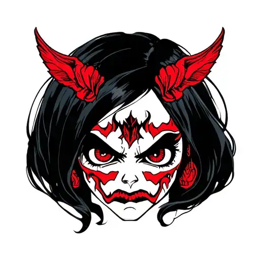 Jinx arcane angry eyes tattoo design idea