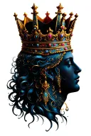 king and queen crown tattoo design idea